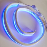 Furtun luminos LED Neon flexibil, albastru, lungime 1 metru, baterii