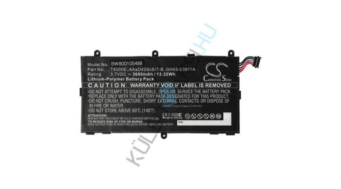 &Icirc;nlocuire baterie tabletă VHBW pentru Samsung AAaD429oS/7-B, T4000E - 3600 mAh 3,7 V Li-polimer