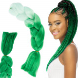 Păr Sintetic pentru &Icirc;mpletituri Ombre, Verde, Lungime 120 cm