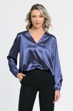 Bluza Dama cu Funda Ampla, Indigo Satin - XL, Eranthe