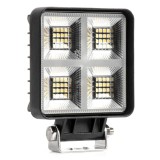 Proiector LED AMiO AWL59 68W 6500K 8000lm 9-36V 12V 24V Flood 110x110x38 mm IP67 E9 ECER10 pentru off-road, constructii si agricultura
