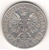 SV * Polonia 10 ZLOTI 1933 * 22 Grame ARGINT .750 * Regina Jadwika * VF+, Europa