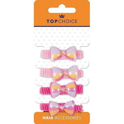 Set 4 elastice de par cu fundite Top Choice 25693 foto