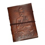 Agenda-Jurnal BUDDHA, Coperta Piele Ecologica, 100 File, 13x10x2 cm
