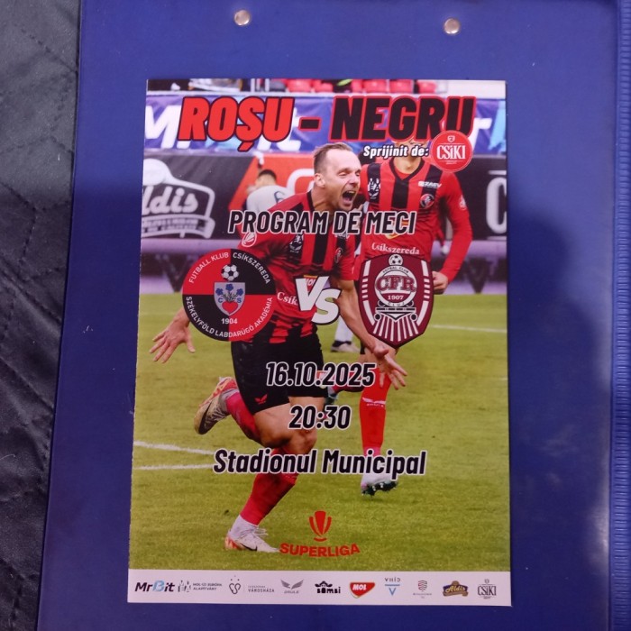 Program FK Csikszereda - CFR Cluj