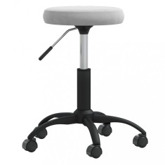 vidaXL Taburet de masaj, gri deschis, catifea 3085738