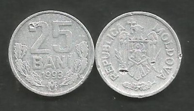 MOLDOVA 25 BANI 1993 [03] foto