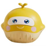 Olita 2in1, flippy, model balena, cu reductor wc, din plastic, cu muzica si lumini, 36 x 41 x 20 cm, galben