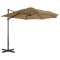 vidaXL Umbrelă consolă de grădină, st&acirc;lp din aluminiu, taupe, 300 cm