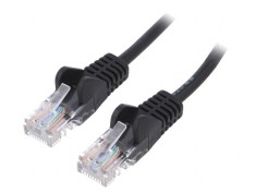 Patch Cord Ethernet Cat5e Negru 10m