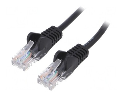 Patch Cord Ethernet CAT5e Negru 5m foto