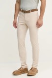Hackett London pantaloni barbati, culoarea bej, cu fason chinos, HM212694R