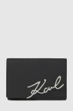 Karl Lagerfeld portofel de piele culoarea negru, A4W32018
