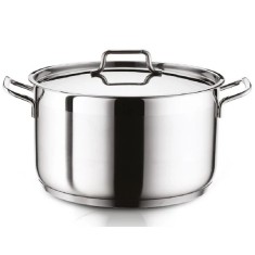 Oala din otel inoxidabil cu capac metalic 30&times;14 cm, 10L, perfecta pentru gatitul zilnic Handy KitchenServ