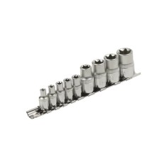 EXTOL PREMIUM set de capete, E-TORX; 1/4&amp;amp;#039;?5buc (E5-E6-E7-E8-E10), 1/2&amp;amp;#039;?4buc, (E12-E14-E16-E18), pe ?ina de sus?inere foto