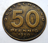 7.159 GERMANIA RDG DDR 50 PFENNIG 1950 A, Europa, Bronz-Aluminiu