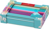 Set 20 creioane colorate + ascutitoare Sparkle
