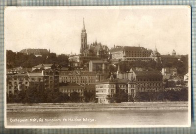 AD 617 C. P. VECHE -BUDAPEST, MATYAS TEMPLOM ES HALASZ BASTYA-CIRC 1929BUCURESTI foto