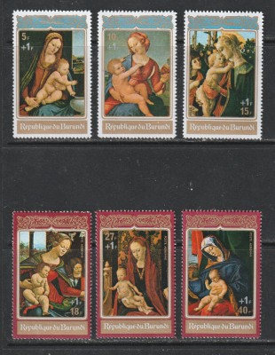 Burundi 1972 - Craciun Supratipar 6v MNH foto