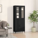 VidaXL Bufet 2 pcs Stejar negru 69.5 x 34 x 180 cm Lemn compozit