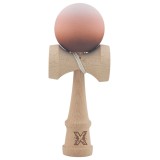 Kendama X Originala, Profesionala, Cyrax, din Lemn, Rubber Grip, 18 cm, Maro/Bej/Roz