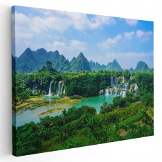 Tablou peisaj cascadele Detian China Tablou canvas pe panza CU RAMA 30x40 cm