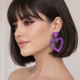 Cercei Inima de violete