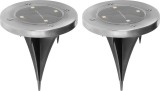 Set 2 lampi solare de gradina Strend Pro Gruid, 4 LED, lumina calda