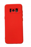 Husa silicon antisoc cu microfibra in interior Samsung Galaxy S8 Rosu