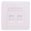 Capac priza RJ45 fara Keystone 2 porturi alb Well