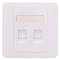 Capac priza RJ45 fara Keystone 2 porturi alb Well