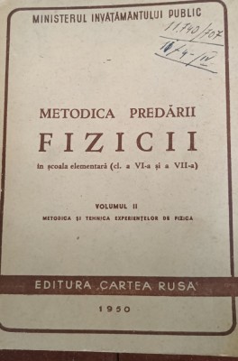 METODICA PREDARII FIZICII IN SCOALA ELEMENTARA foto