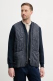Barbour vesta Polarquilt Waistcoat/Zip-In Liner barbati, culoarea albastru marin, de tranzitie, MLI0002