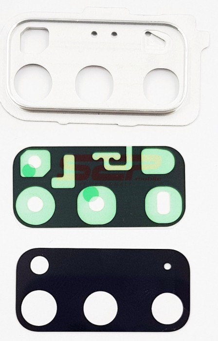 Geam camera cu Rama Samsung Galaxy S20 / G980 CLOUD WHITE