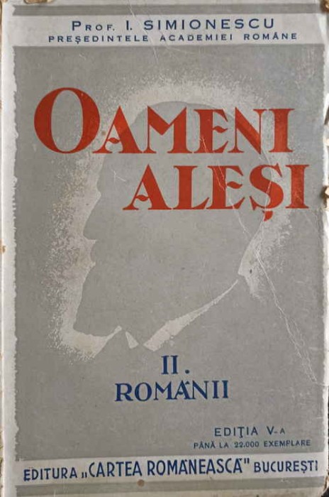 OAMENI ALESI VOL.2 ROMANII-I. SIMIONESCU-253698