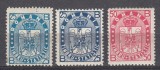 ROMANIA 1928 TIMBRE STATISTICE STEMA IN CHENAR OVAL SERIE CU VARIETATE STARE MNH, Nestampilat