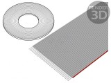 Cablu Banda 1mm Litat Neecranat PVC Gri 34x28AWG