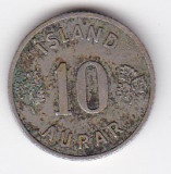 Islanda 10 aurar 1946, Europa, Nichel