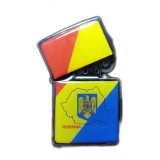 Bricheta Metalica cu Benzina Personalizata Romania stema tricolor