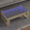 vidaXL Măsuță de cafea cu LED infinity, stejar sonoma, 90x53x30 cm 847639