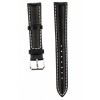 Curea de ceas din piele mata, 16 mm x 20 cm, negru