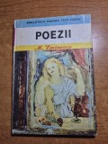 carte pentru copii - poezii - mihai eminescu - colectia biblioteca pentru toti - din anul 1983