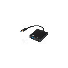 Cablu D-Sub 15pin HD soclu, HDMI soclu, USB A mufa, USB 2.0, USB 3.0, lungime {{Lungime cablu}}, {{Culoare izola&#355;ie}}, LOGILINK - UA0234