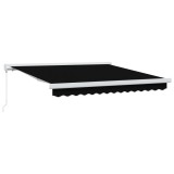 Cumpara ieftin Pergola Manuala 3,5 x 2,5 m Negru 100% Polyester