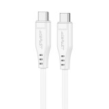 Cablu Acefast USB Tip C - USB Tip C 1,2 M, 60 W (20 V / 3 A) Alb (C3-03 Alb) C3-03-C-C WHITE