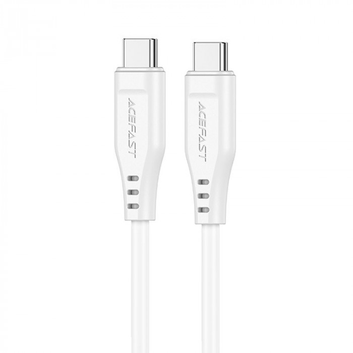 Cablu Acefast USB Tip C - USB Tip C 1,2 M, 60 W (20 V / 3 A) Alb (C3-03 Alb) C3-03-C-C WHITE
