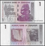 Zimbabwe 2007 - 1 dollar, necirculata