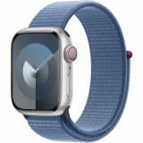 Cumpara ieftin Apple Watch S9, Cellular, 41mm, Silver Aluminium Case, Winter Blue Sport Loop