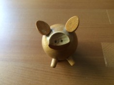 solnita din lemn pentru sare piper decor ornament miniatura in forma de porcusor model porc