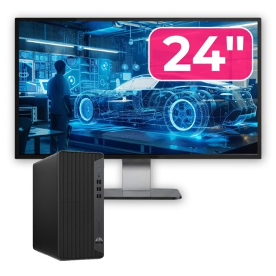 Pachet Calculator Second Hand HP EliteDesk 800 G6 Tower, Intel Core i5-10400F 2.90 - 4.30GHz, 16GB DDR4, Placa Video AMD Radeon R7 430 2GB, 256GB SSD foto